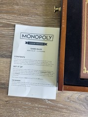 Monopoly Luxury Wooden Edition with Wood Game Board Premium Collectible