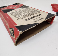 Vintage E.S. Lowe 24 Plastic Red/Black Interlocking Checkers No 849 ST33