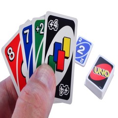World’s Smallest Uno Card Game Multicolored 110 pc