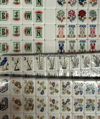 🌊Beach blue Mahjong Complete Tile Set, Blue & White Tiles (160tiles)