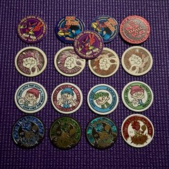 30 Random Pogs Fireworks Red Devil Halloween Monsters UFO Aliens Rebel