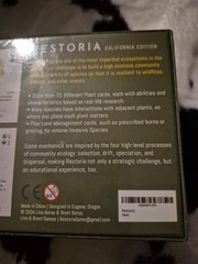 Restoria California Edition Game Board Game Nature Educational Kids New in Box