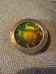 Vintage 1990s Saturn Holographic Pog Slammer Heavy Brass Retro POGs Rare Space