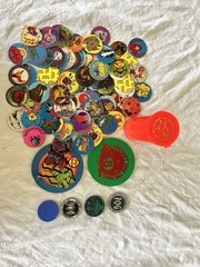 90 ’s POG Collection – Lot of 90 POGs w Four Slammers 2 Playboards