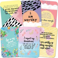 Sunny Present Less Anxiety Affirmation Cards – 45 Beautifully Illustrated…