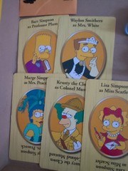 2002 The Simpsons Clue Game Replacement Pieces Characters Cards Dice Score