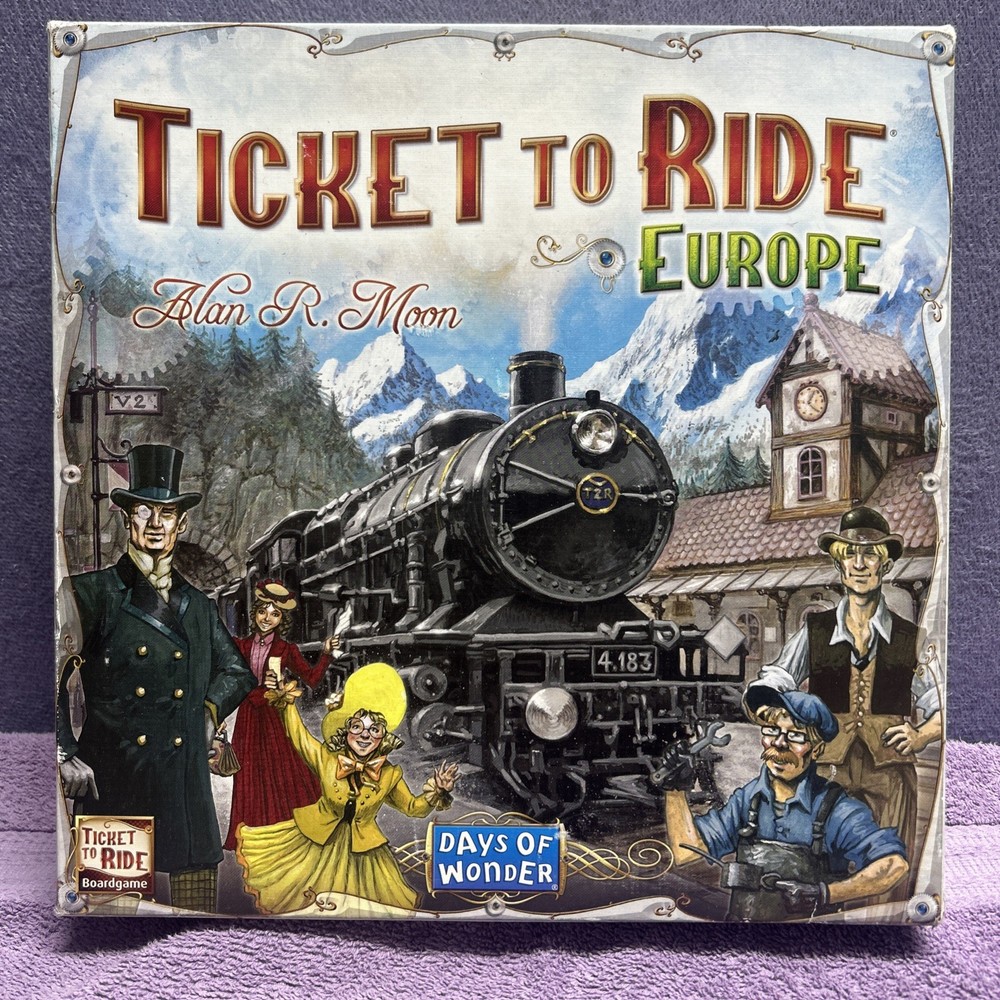 Ticket to Ride Europe Board Game | Alan R. Moon Days of Wonder | NEW Open Box