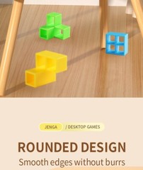 64Pcs Tetra Tower Game, Stack Attack Family Board for 2 Players Family Games,…