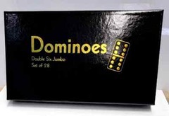 Dominoes Double Six Jumbo Set of 28 Red title w/White Dots (US Seller)