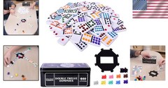 Mexican Train Dominoes Set – 91 Colorful Tiles with Storage Tin for 2-8 Players