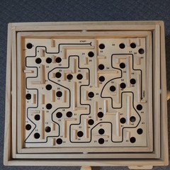 STERLING Games Large Wooden Labyrinth Marble Ball Tilt Maze Golf Baseball Boards