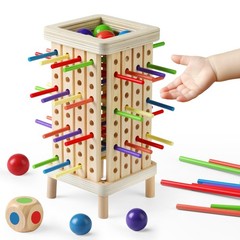Montessori Game Wooden Board Game, Multiplayer for 4-8, Math Educational, Fin…
