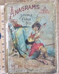1890 game Anagrams Double Eagle ~ A Prize Game INSTRUCTION booklet and letters