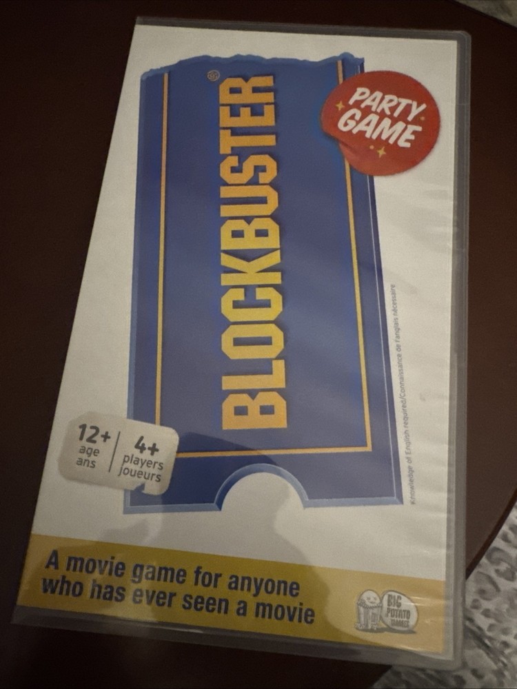 Blockbuster Party Game Movie Trivia Board Game Night VHS Case New open box