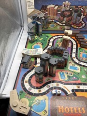 Vintage 1987 HOTELS Board Game Milton Bradley Real Estate Game – 99% Complete