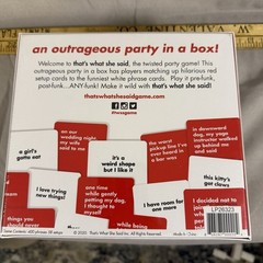 That’s What She Said Twisted Party Card Game New Sealed 400 Phrases 4 Players