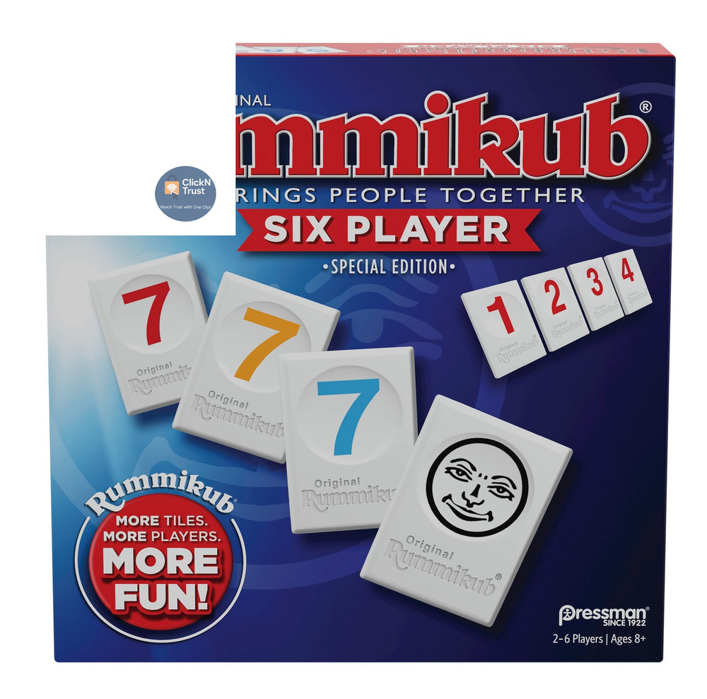 Rummikub Six Player Edition – The ca. 6.35 cm x 26.67 x cm, Blue