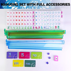 American Mahjong Game Set, Portable Carrying Bag,Acrylic 160 Tiles,Western Mahjo