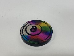 POG Slammer Plastic 8-Ball Multicolor Oil Slick Rainbow 1990’s