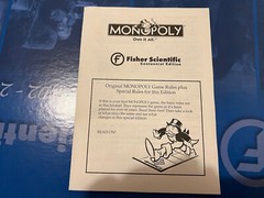 fisher scientific centennial edition monopoly Rule book