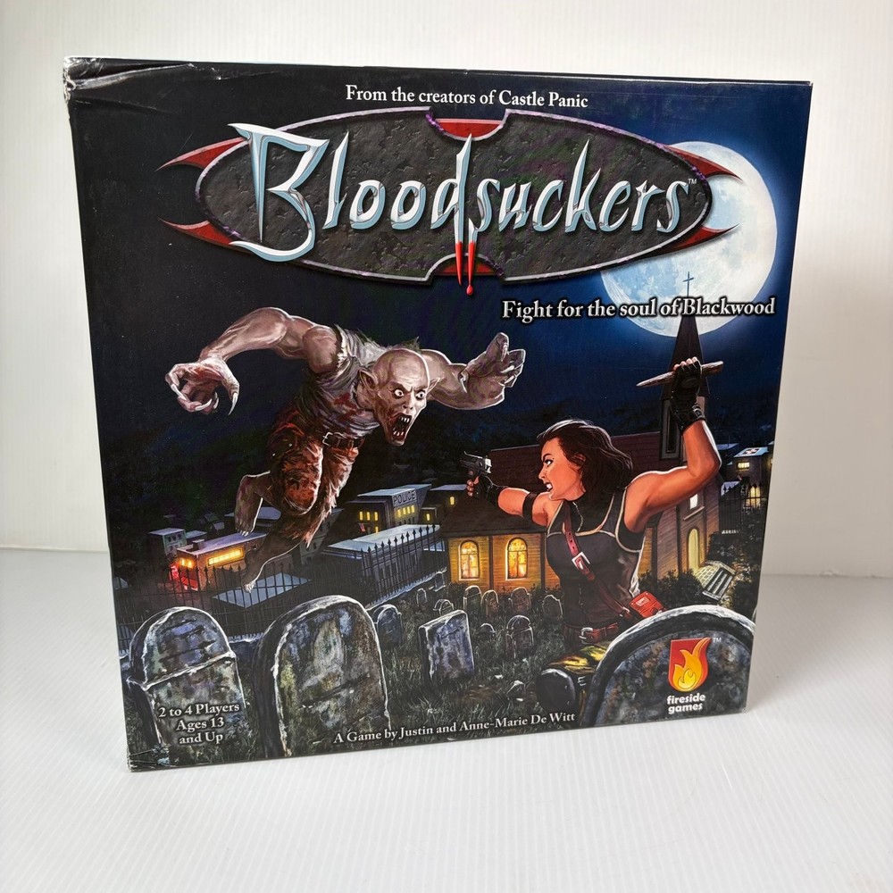 Bloodsuckers Fireside Games Board Game 2-4 Players Ages 13+ Horror Vampire 2011