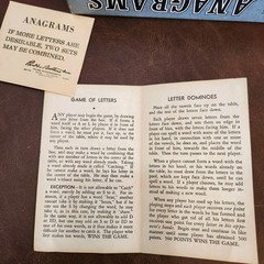 Vintage ANAGRAMS Parker Brothers Game Plastic Tiles, With Instructions RARE!