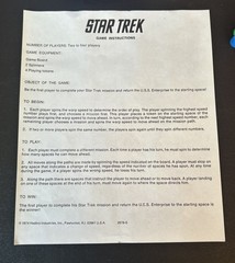 Hasbro Star Trek Movie & TV Board Game 1974 Complete MPN 2678-3