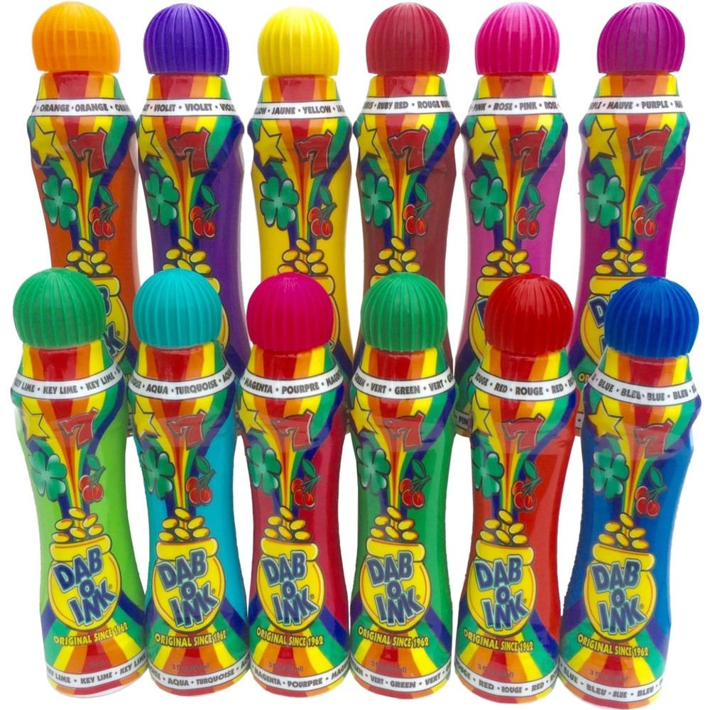 3oz Bingo Daubers – Mixed Colors – 12ct