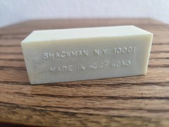 VTG Shackman Tiny Miniature Dominoes Set w/ Case Bone Color Made in Hong Kong