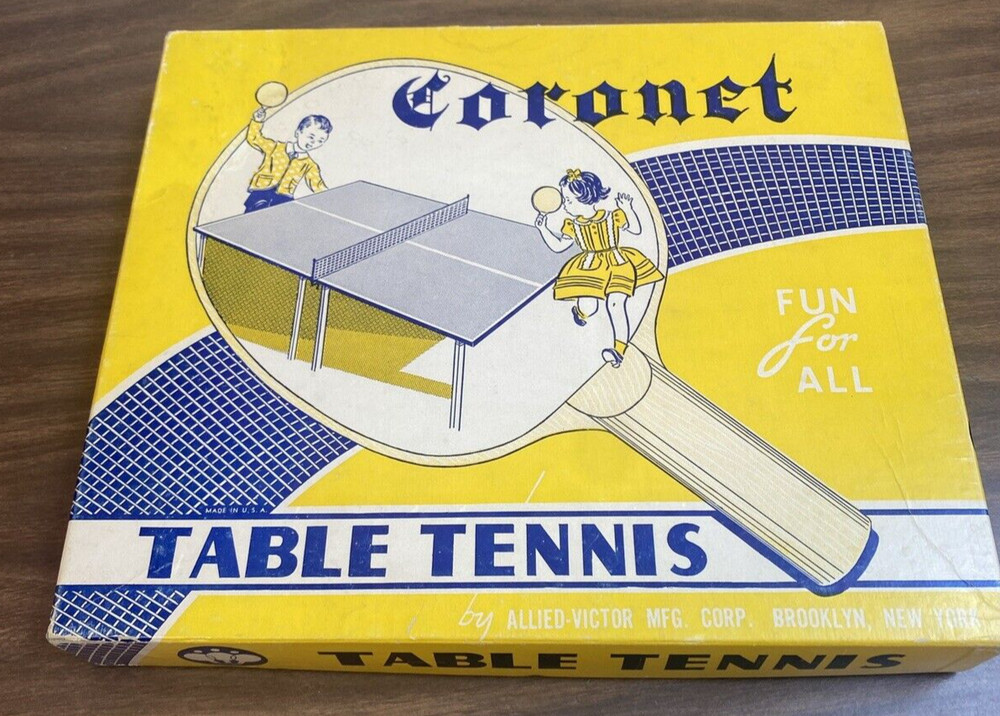 Vintage Coronet Table Tennis By Allied Victor Mfg. Complete
