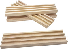 Domino Racks for Mexican Train Dominoes – Wooden Domino Holders Set of 4