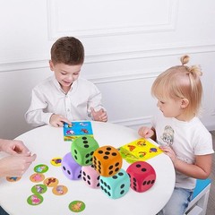 6Pcs Large 3.15″ EVA Foam Dice – Blank Educational Toy for Parties & Games