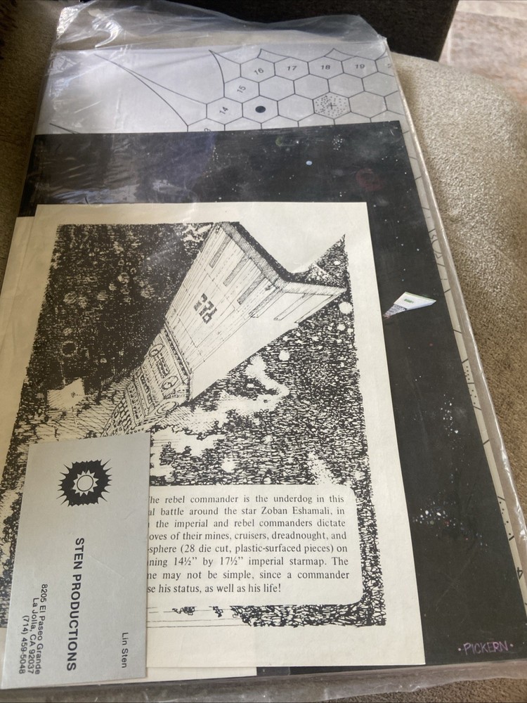 Tabletop Sci-Fi Wargame 1978 Sten Productions Battle-Sphere Complete Punched