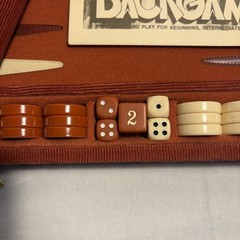 1973 Pacific Game Co Backgammon-Red & Butterscotch 1” Chips Vintage Retro