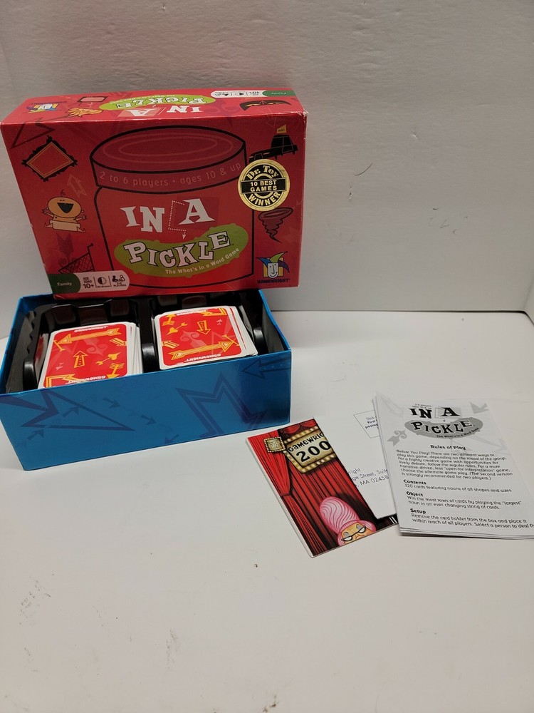 In a Pickle Card Game Gamewright Creative Thinking Word Association Fun Game!