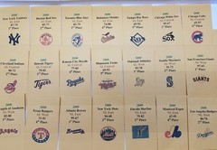 2000 Strat-O-Matic Baseball Printed Storage Envelopes with Stats and Team Logo