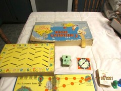 Vintage 1958 The Children’s Hour Parker Brothers 3 Games in 1, Each 20 minutes
