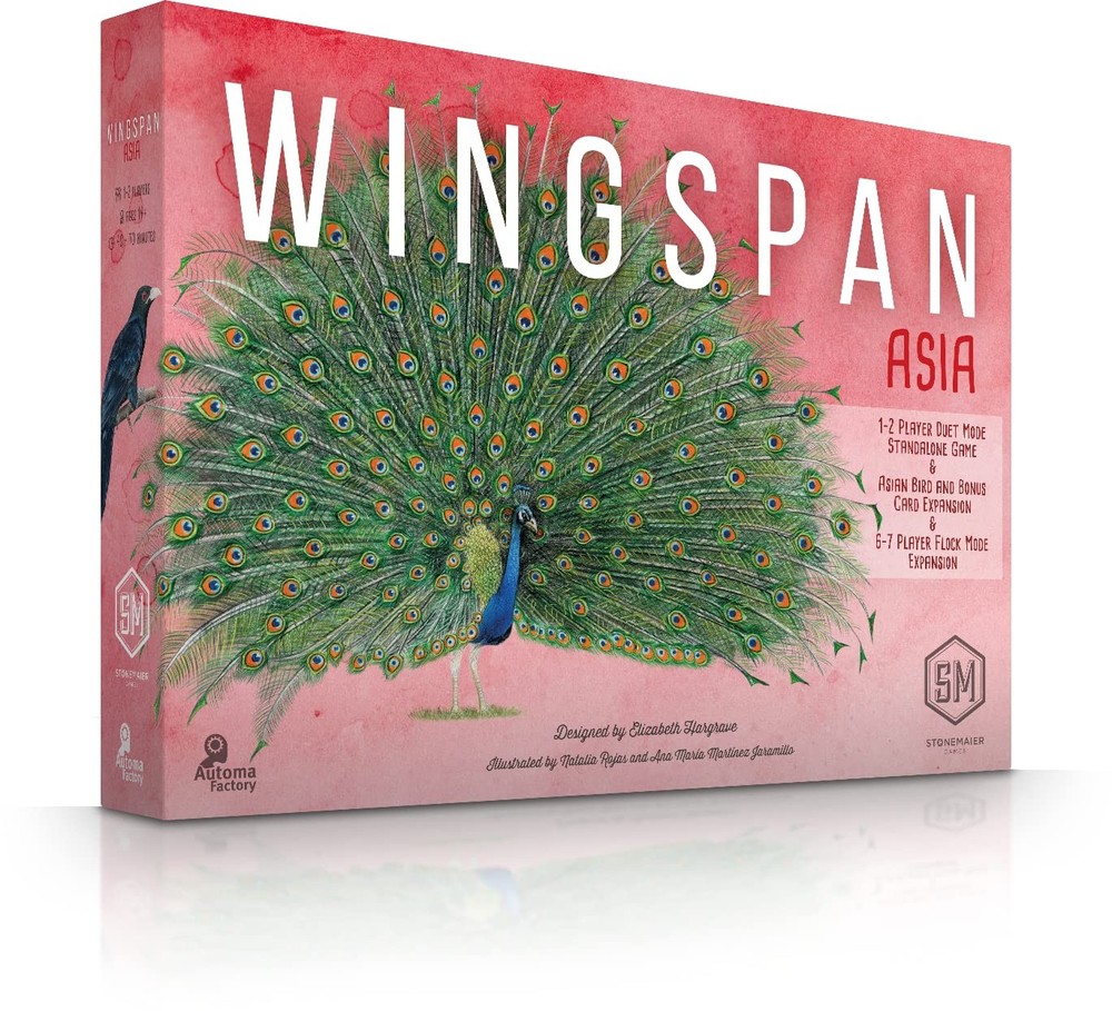 Wingspan Asia Board Game Bird Collecting Solo and Duet Mode Expansion 80 Char…