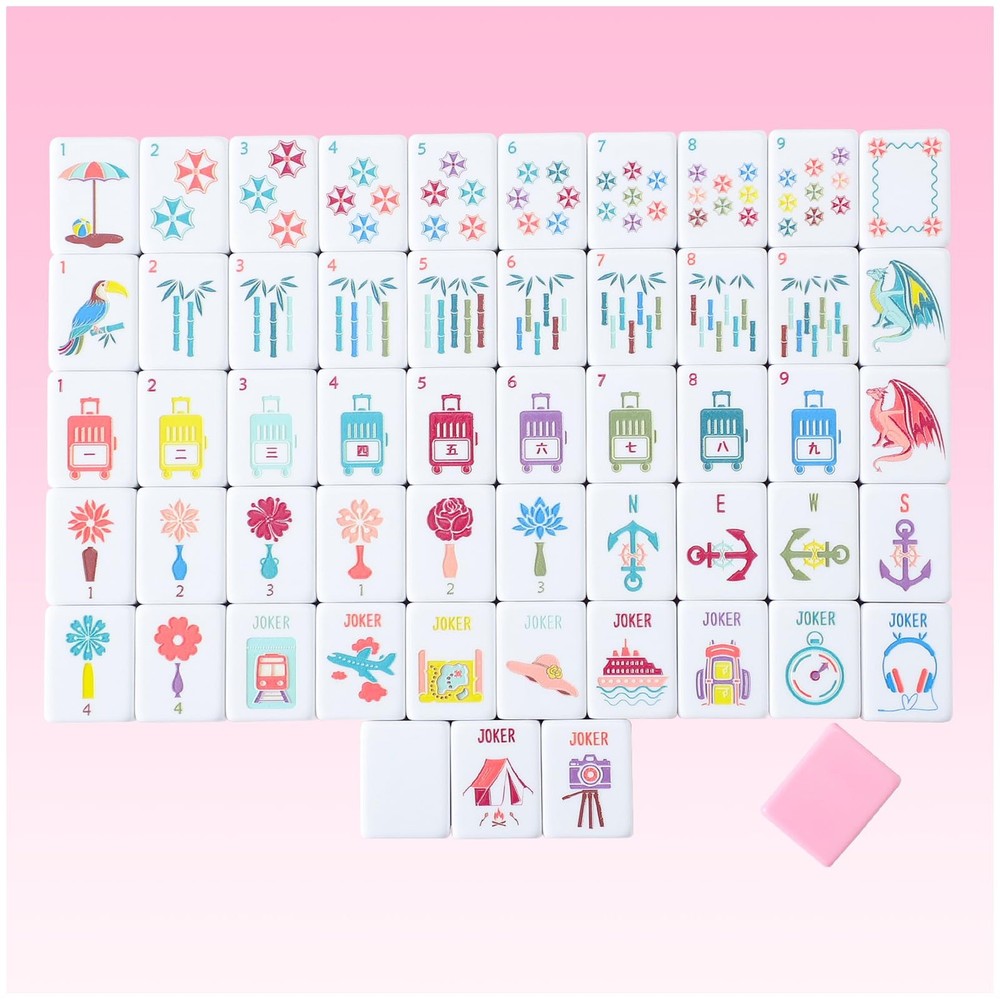 My Mahjong Trove 160 Pink Engraved 1 inches x 1 x 1 inches, 2-pink