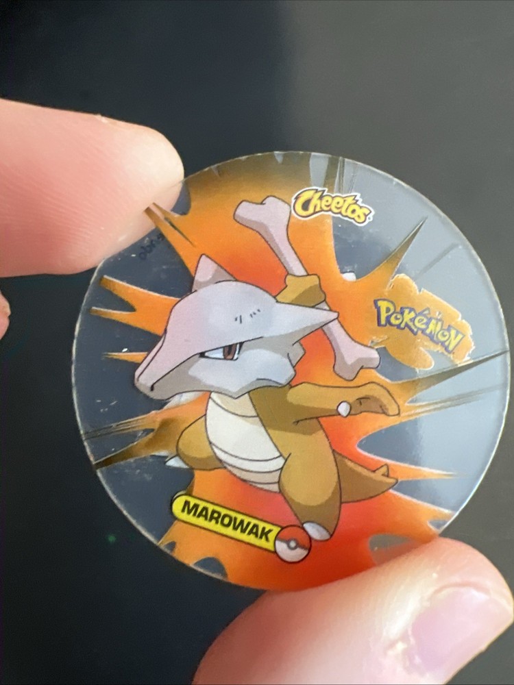 Rare Vtg Pokemon Cubone Marowak Crystal Tazos Taso Pogs Mexico Cheetos Doritos