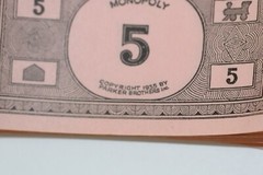 1930’s Monopoly Game Wood Hotels Metal Pieces/Prop. & chance cards/money/board