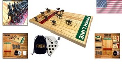 Elegant Pine Wood Horse Racing Game, Metal Miniatures, Family Board Game