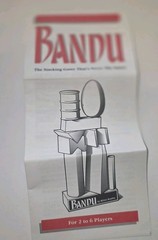 Milton Bradley Bandu Strategy Stacking Game Hardwood Pieces 1991 2-6 Ages 12+**