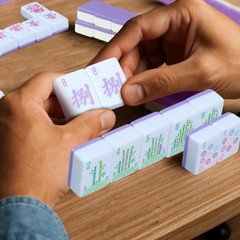 Arrowbash 160 Pcs Floral American Mahjong Set 1.2 Inch Flower Mahjong Tiles S…