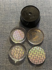 Vintage 1995 Goosebumps Curly Hologram POG Slammer Lot with Gotcha Storage Case