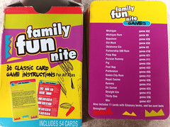 Family Fun Nite Card Game 54 Cards 36 Classic Card Game Instructions