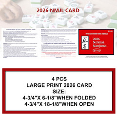2026 NMJL Mah Jong Card Official Revision – Large Size – 4 Pcs