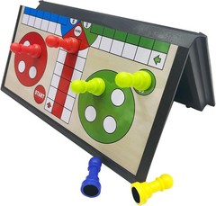 Magnetic Ludo Travel Board Game Set, Folding Design and Light-Weight, Gift for K