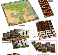 ANKH Board Game Core Set Used INCOMPLETE *See Notes* Box Damage CMON 2021