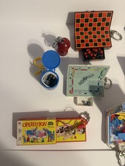 Lot of 12 Vintage Mini Board Game Keychains Mattel Hasbro 90’s Sweet N Fun